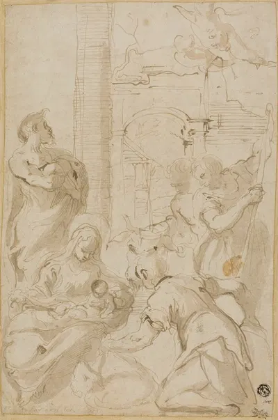 Adoration of the Shepherds by Carlo Bononi — digital art print download