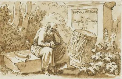 Sketch for Frontispiece to Figure Originali by Carlo Labruzzi, c. 1790 — digital art print download