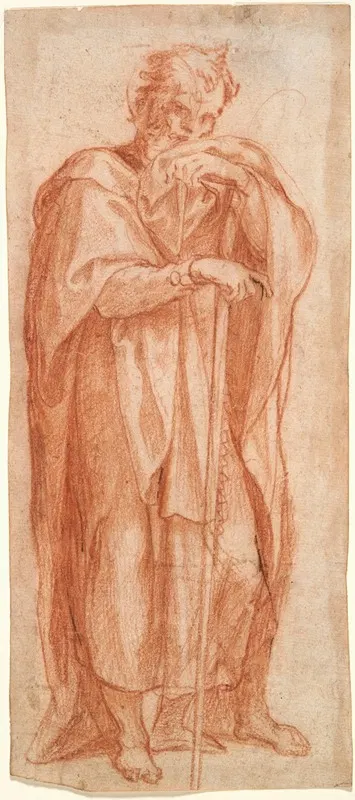 Eleazar, study for a fresco in the Sixtine Chapel, Santa Maria Maggiore, Rome by Cesare Nebbia, 1586 — digital art print…