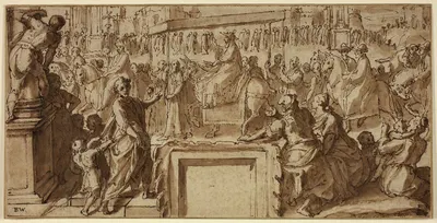 Saint Charles Borromeo Entering the Town of Pavia by Cesare Nebbia, c. 1604 — digital art print download