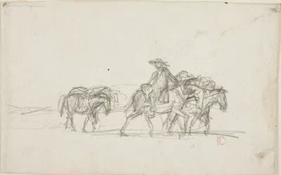 Study by Шарль Франсуа Дюбини, c. 1850 — digital art print download