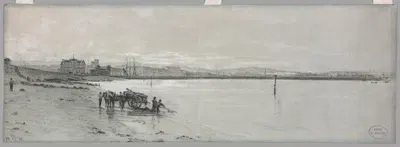 Seaside by Шарль Франсуа Эсташ, 1866 — digital art print download
