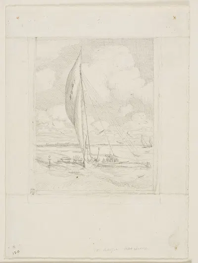 Swift-Sailing Proa, Mulgrave Archipelago, Oceania by Charles Meryon, 1866 — digital art print download
