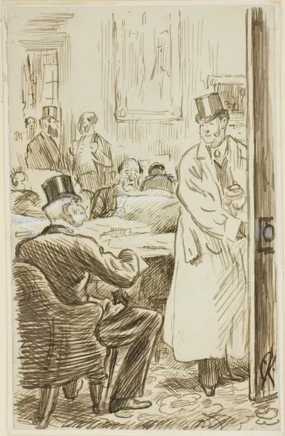 At the Club by Чарльз Самуэль Кин — digital art print download