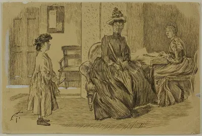 At the Employment Office by Charles Samuel Keene — digital art print download