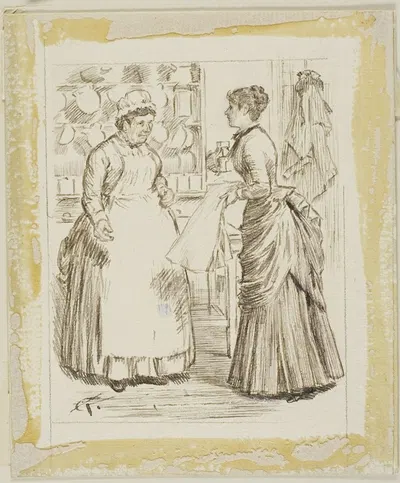 In the Kitchen by Charles Samuel Keene — digital art print download