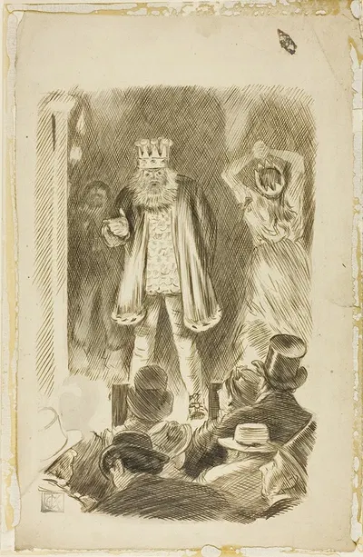 Lord Salisbury Addressing a Meeting by Чарльз Самуэль Кин — digital art print download