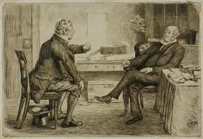 Solicitor and Client by Charles Samuel Keene — digital art print download