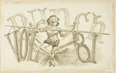 Study for Title Page from Punch, Volume 81 by Charles Samuel Keene, 1881 — digital art print download