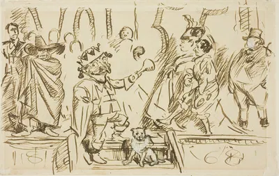 Study for Title Page, from Punch, Volume 55 by Charles Samuel Keene, 1868 — digital art print download
