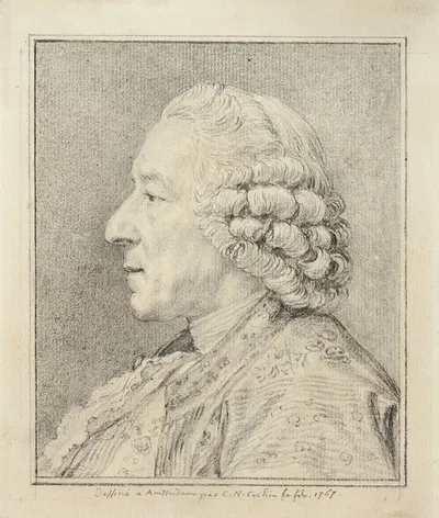 Bust of a Man in Profile to the Left by Charles Nicolas Cochin II, 1767 — digital art print download