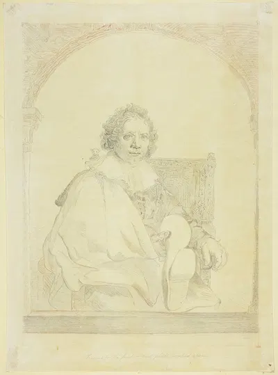 Study for Portrait of a Man in an Arm Chair by Christiaan Josi, c. 1821 — digital art print download
