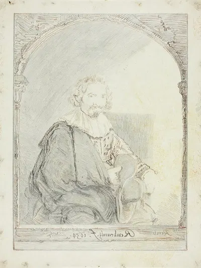 Study for Portrait of a Man in an Arm Chair by Кристиаан Йоси, c. 1821 — digital art print download