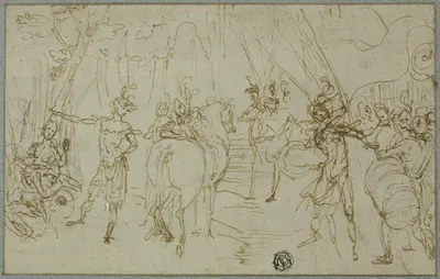 Scene with Soldiers by Cigoli (Ludovico Cardi), c. 1589 — digital art print download