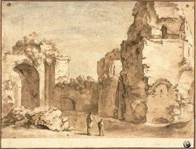 Roman Ruins by Circle of Bartholomeus Breenbergh — digital art print download