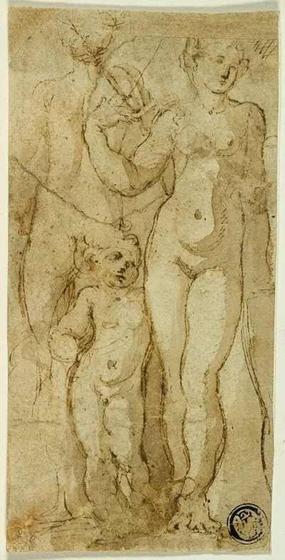 Venus and Cupid by Circle Of Parmigianino — digital art print download