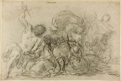 Massacre of the Innocents by Последователь Тициана, 1585-1600 — digital art print download