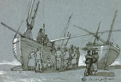 Entretat by Кларксон Стэнфилд, 1858 — digital art print download
