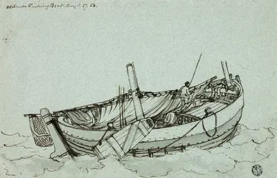 Ostende Fishing Boat by Кларксон Стэнфилд, 1860 — digital art print download