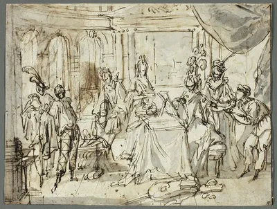 The Actors Making Ready by Claude Gillot — digital art print download