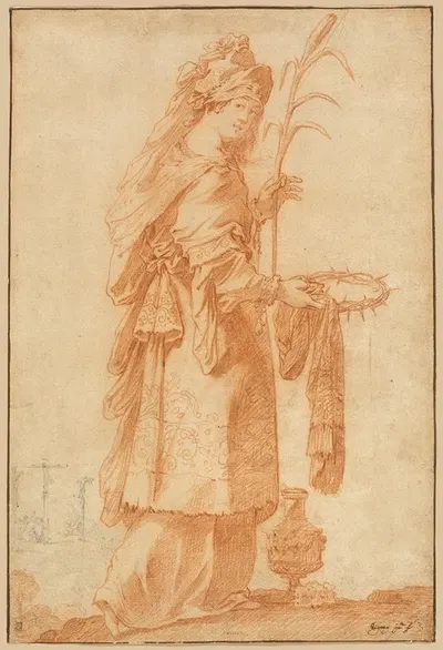 Samian Sibyl by Claude Vignon, c. 1630 — digital art print download