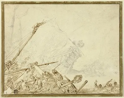 Shipwreck by Cornelis De Wael — digital art print download