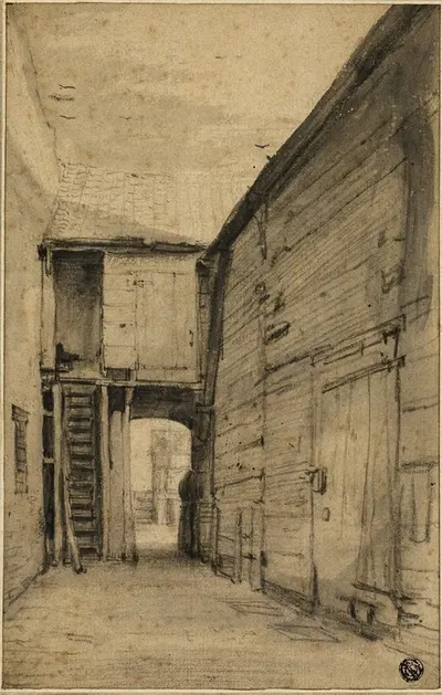 Yard of an Old House by Корнелис Сафтлевен — digital art print download