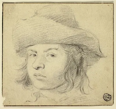 Bust of Young Man with Hat by Cornelis Visscher — digital art print download