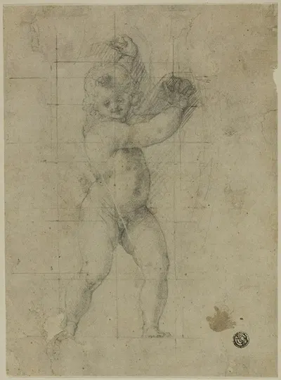 Putto with Raised Arms by Cristoforo Roncalli — digital art print download