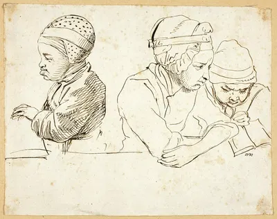 Three Children by Даниэль Николай Ходовецкий — digital art print download