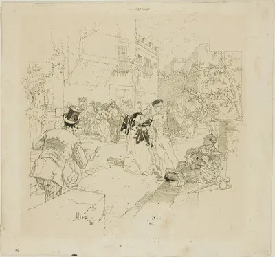 Street Scene by Даниэль Урабьета Вьерге — digital art print download