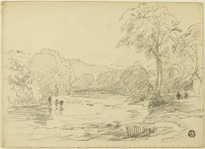 River Scene by David Cox — digital art print download