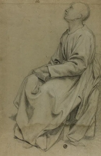 Seated Monk Holding Book by Доменико Фиазелла — digital art print download