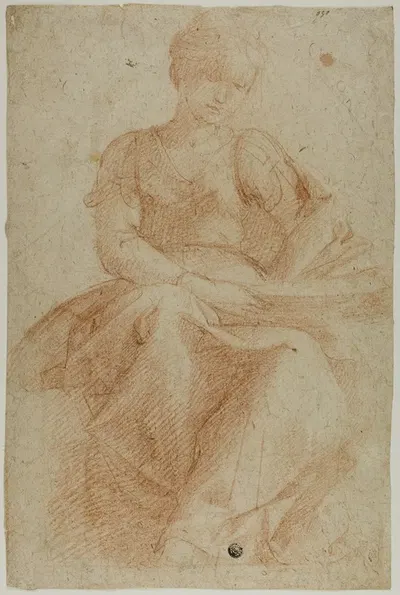Seated Woman with Book by Доменико Фиазелла — digital art print download