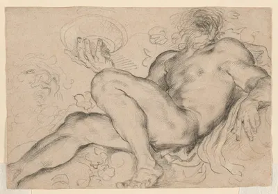 Study for Bacchus or Silenus by Domenico Maria Canuti — digital art print download
