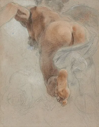 Study for the Allegorical Figure of Earthly Harmony by Domenico Maria Canuti, c. 1677 — digital art print download