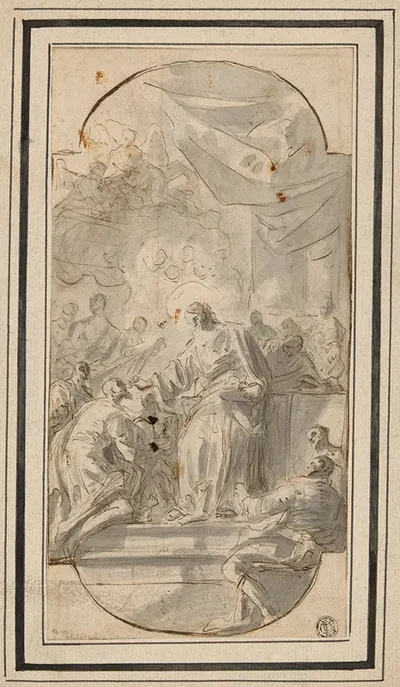 Christ Giving Communion by Domenico Mondo — digital art print download