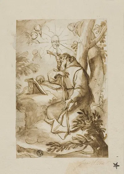 Saint Jerome by Доменико Пиола — digital art print download