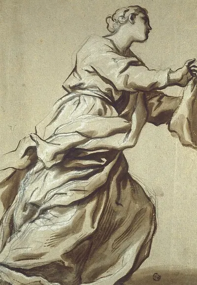 Study for Detail; Saint Veronica by Доменико Пиола, c. 1680 — digital art print download