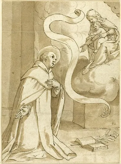 Vision of Saint Dominic by Доменико Пиола — digital art print download