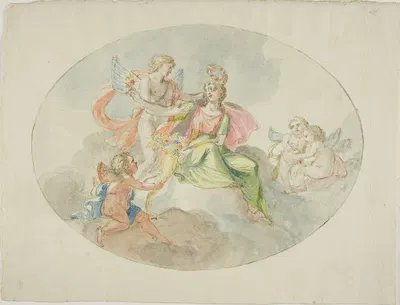 Allegory of Abundance by Domenico Pozzi — digital art print download