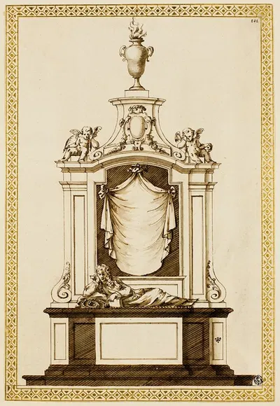 Project for a Monument by Edward Pierce the younger, c. 1695 — digital art print download