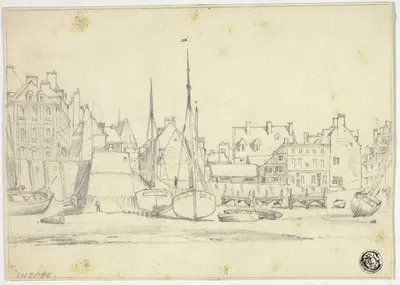 Dieppe by Эдвард Уильям Кук, c. 1850 — digital art print download