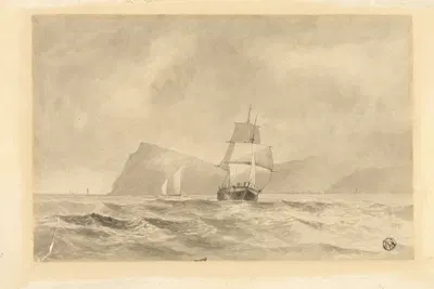 Off Whitby by Эдвард Уильям Кук — digital art print download