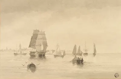 Rye – South Coast Near Hastings by Edward William Cooke — digital art print download