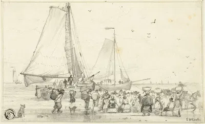 The Catch Coming In by Эдвард Уильям Кук — digital art print download