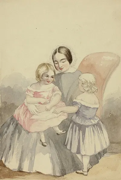 Hugh and Florence, Ashford by Элизабета Мюррей, 1848 — digital art print download