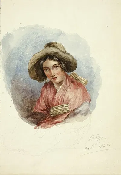 Portrait of Peasant Woman by Элизабета Мюррей, 1840 — digital art print download