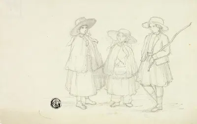 Three Little Girls by Элизабета Мюррей — digital art print download