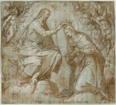 The Coronation of the Virgin by Ercole Setti, 1575 — digital art print download